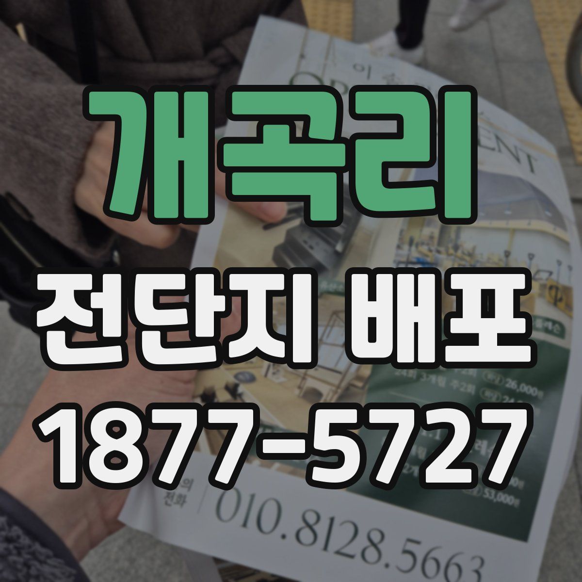 개곡리 전단지 배포