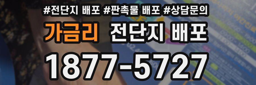 가금리 전단지 배포