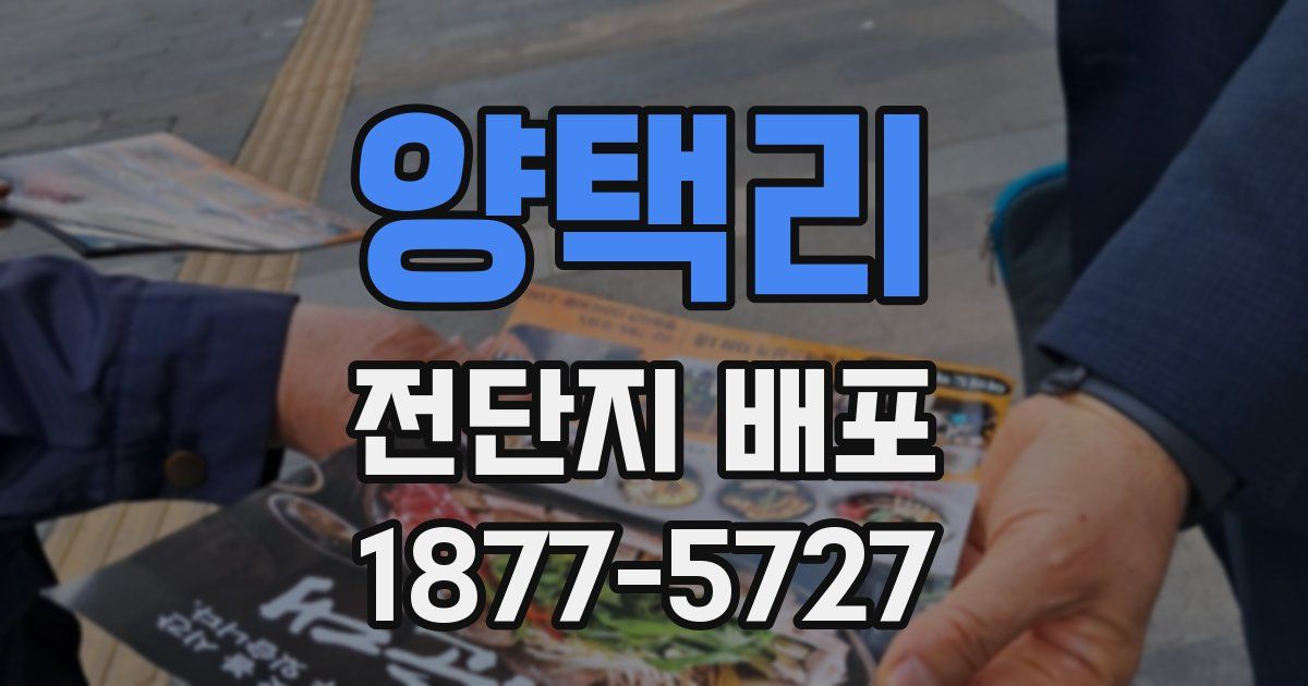 양택리 전단지 배포