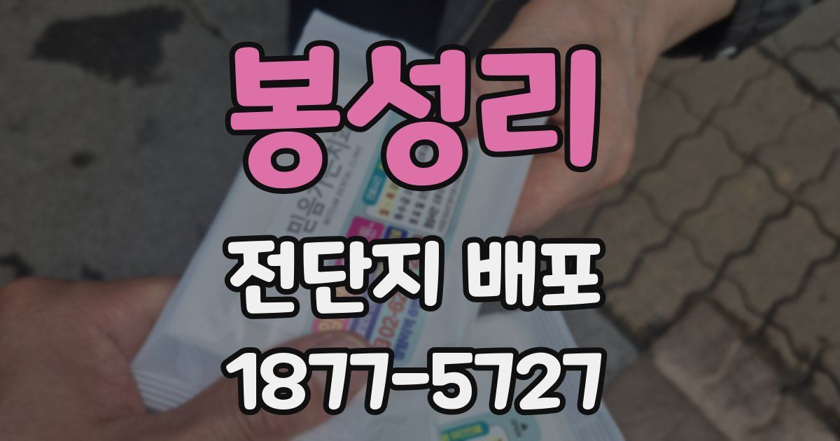 봉성리 전단지 배포