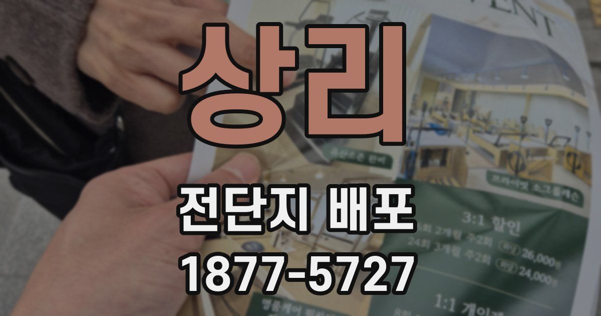 상리 전단지 배포