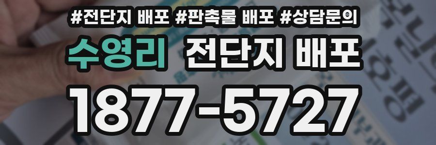 수영리 전단지 배포