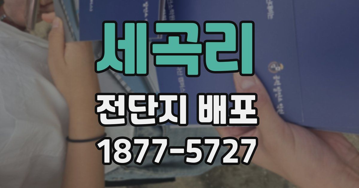 세곡리 전단지 배포