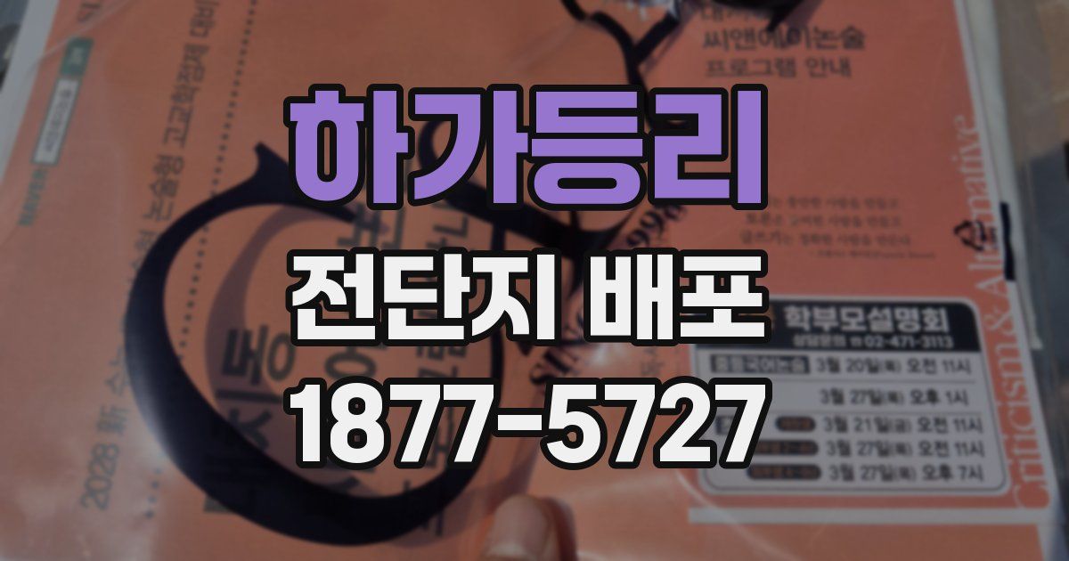 하가등리 전단지 배포