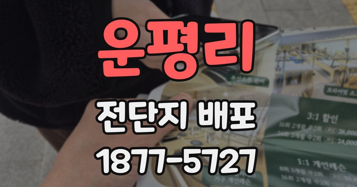 운평리 전단지 배포