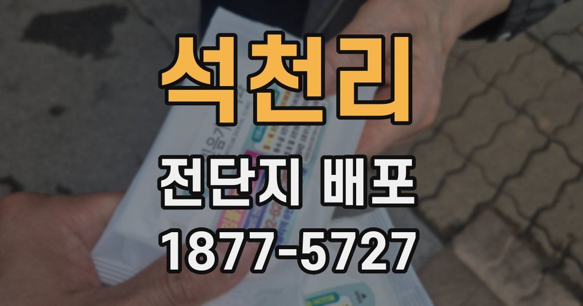 석천리 전단지 배포