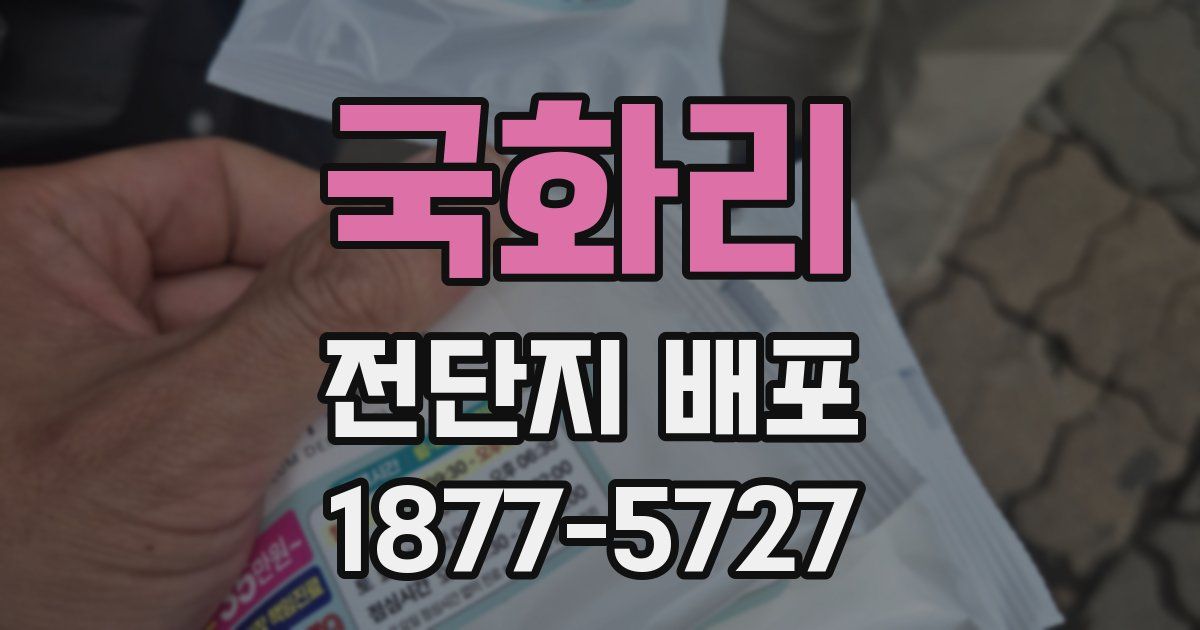 국화리 전단지 배포