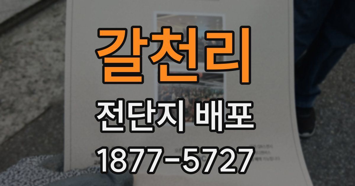 갈천리 전단지 배포