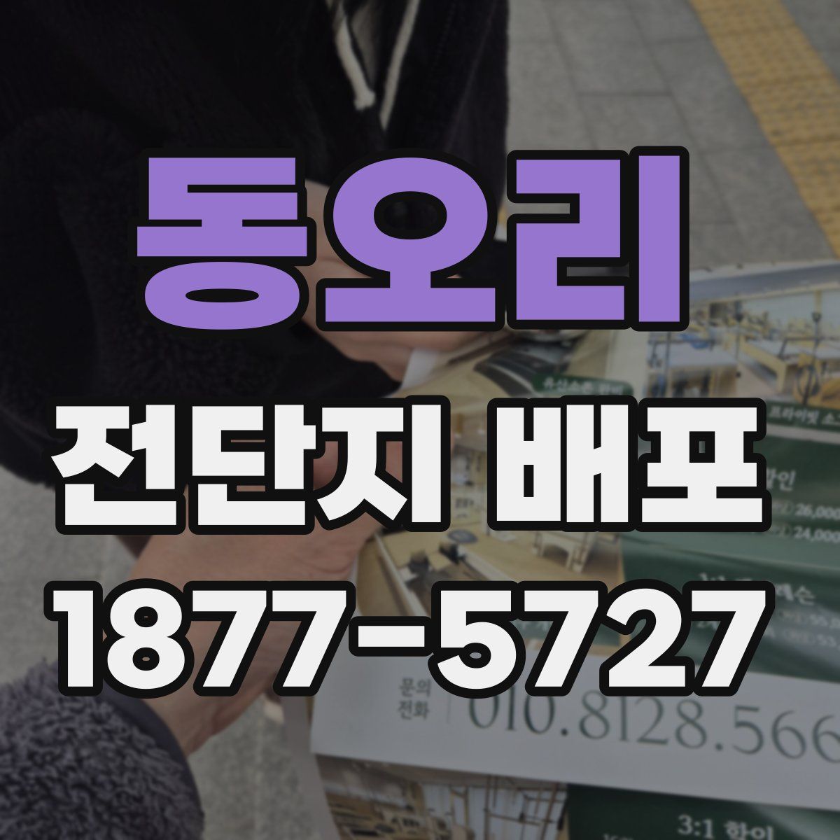 동오리 전단지 배포