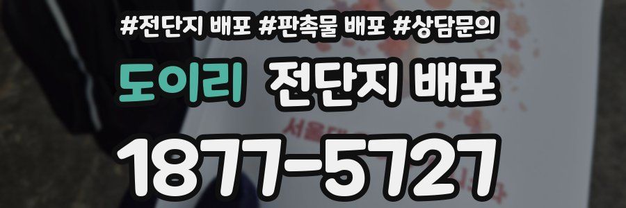 도이리 전단지 배포