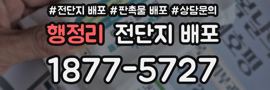 행정리 전단지 배포