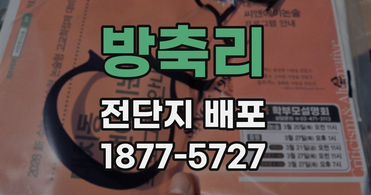 방축리 전단지 배포