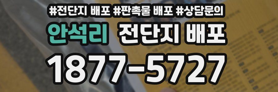 안석리 전단지 배포