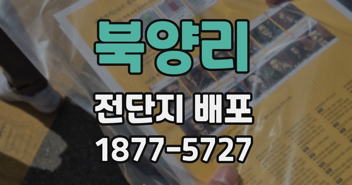 북양리 전단지 배포