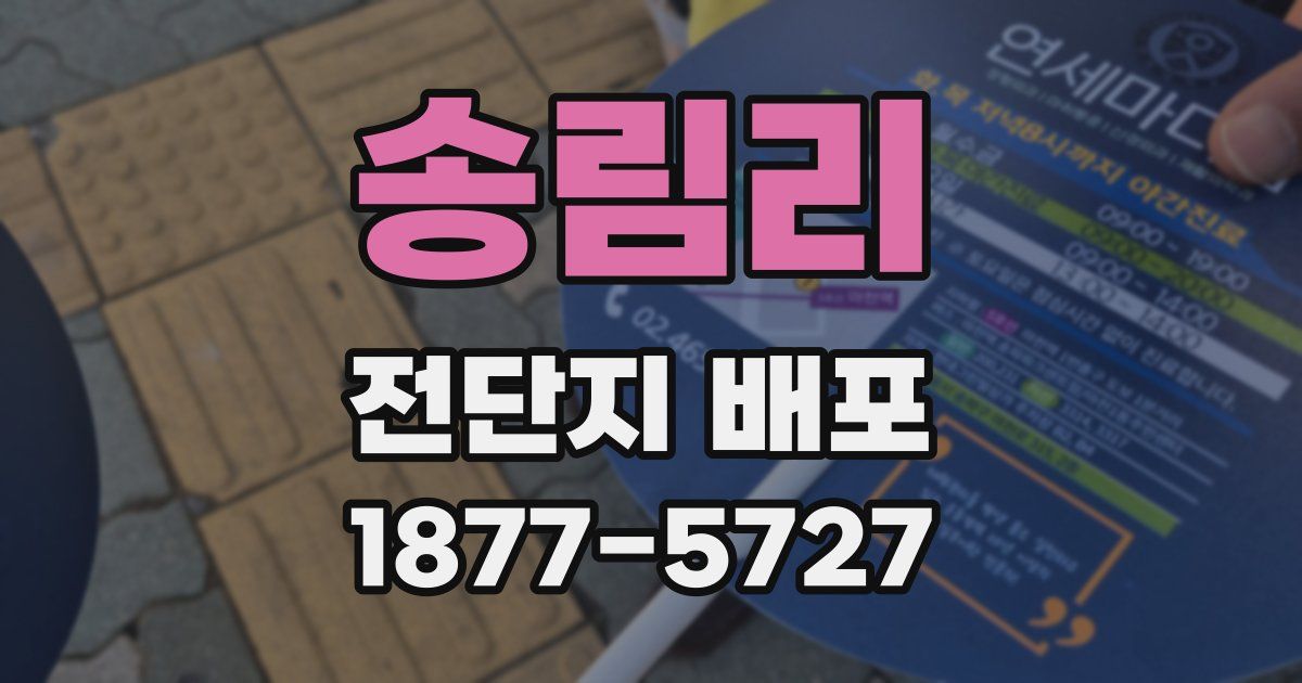 송림리 전단지 배포