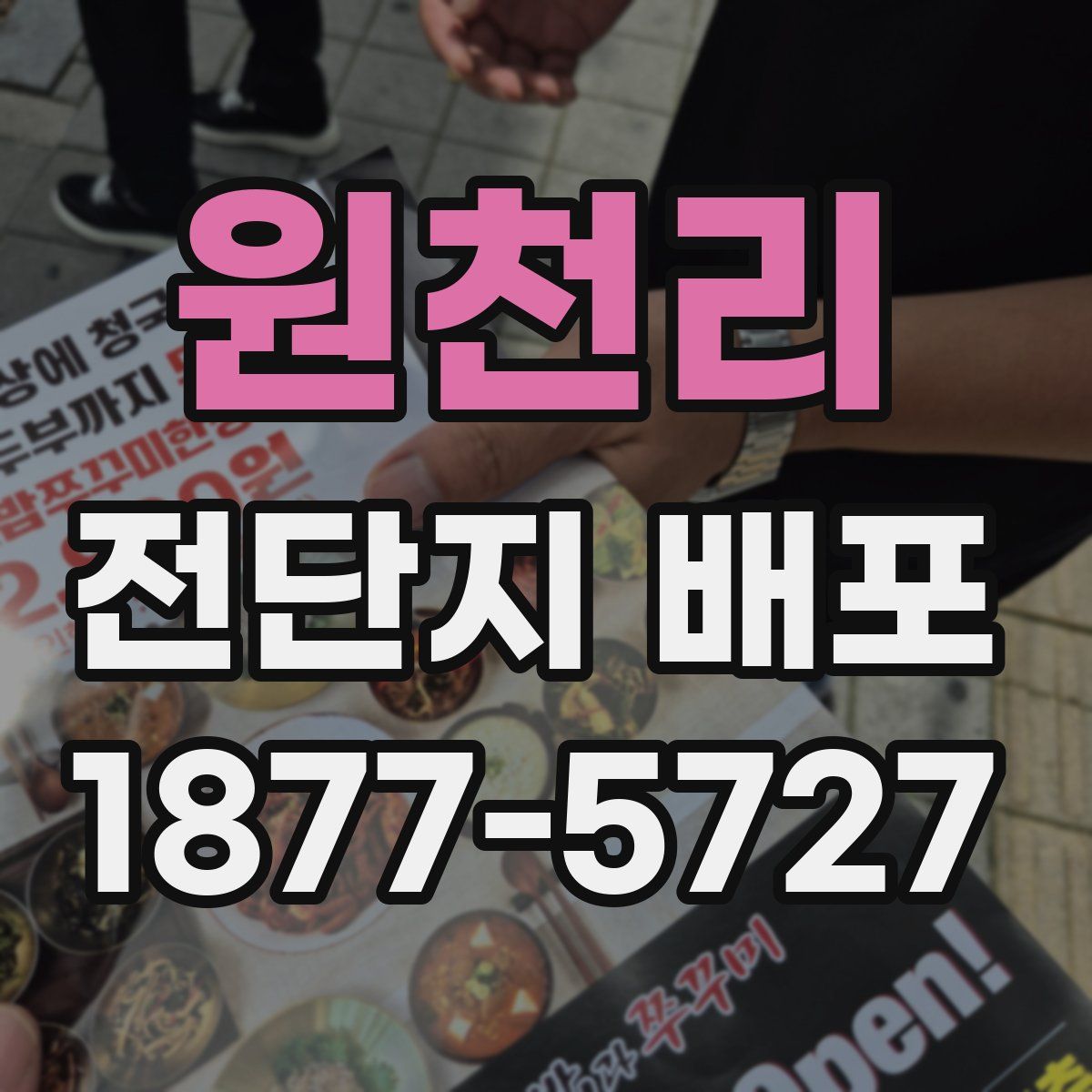 원천리 전단지 배포