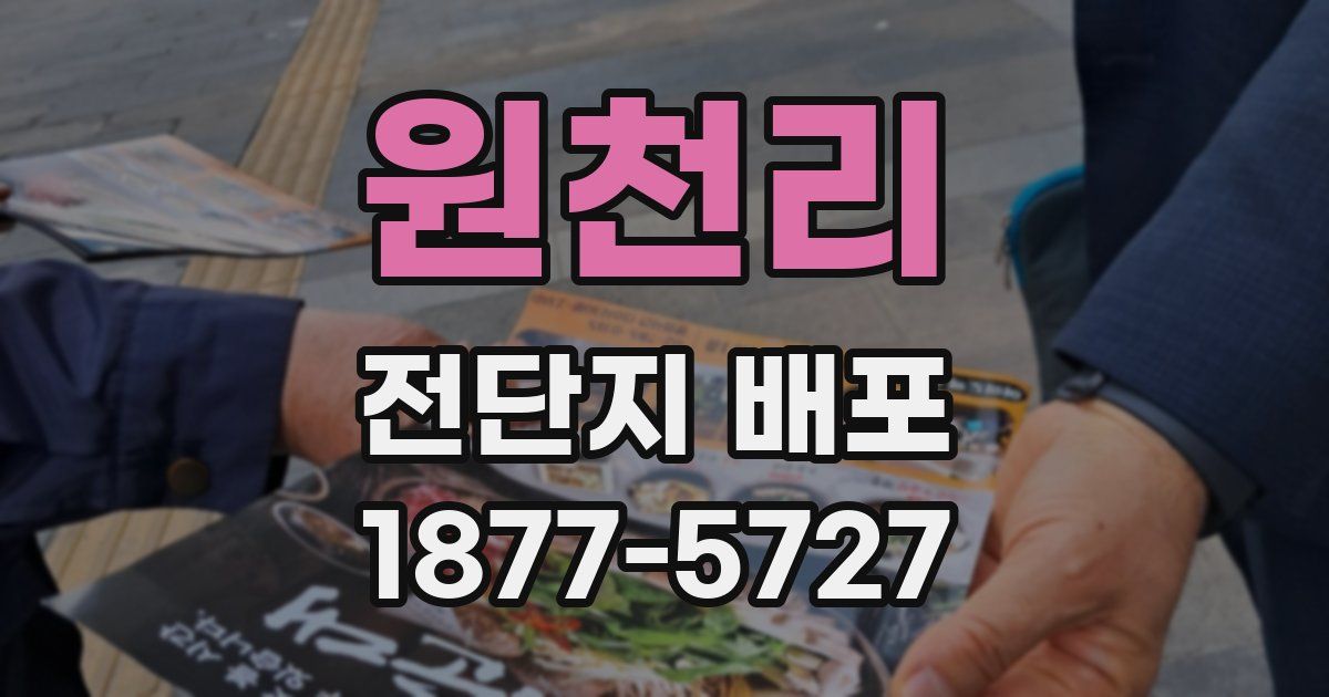 원천리 전단지 배포