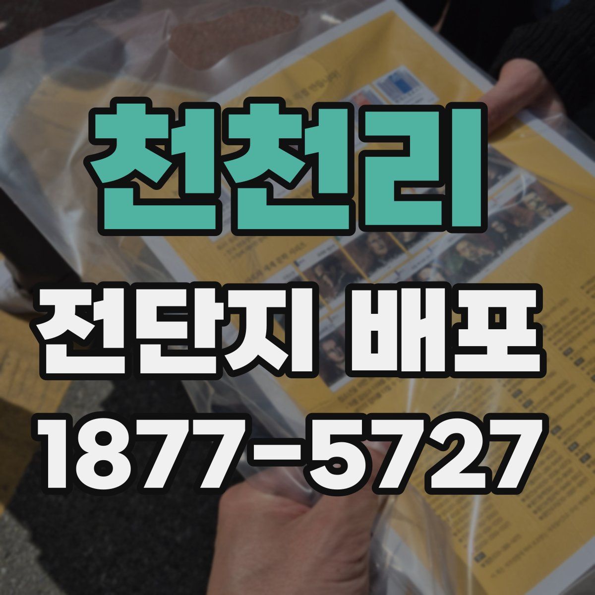 천천리 전단지 배포