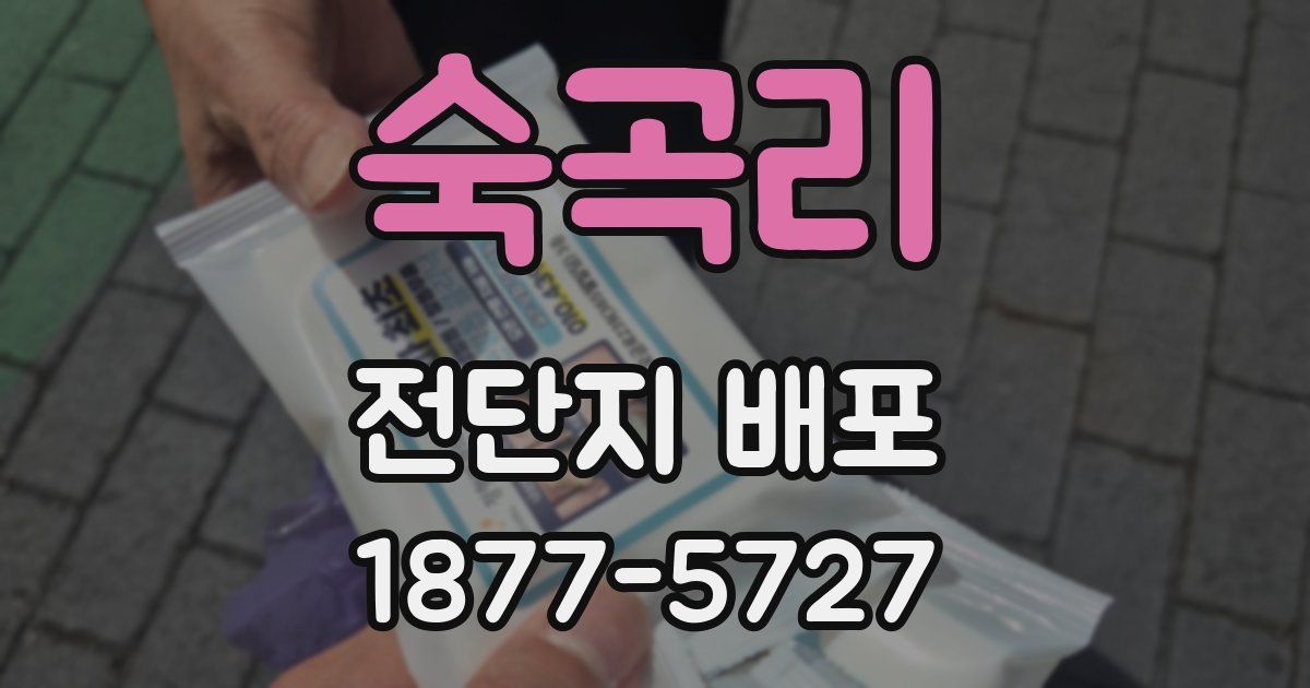 숙곡리 전단지 배포