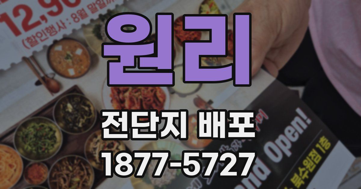 원리 전단지 배포