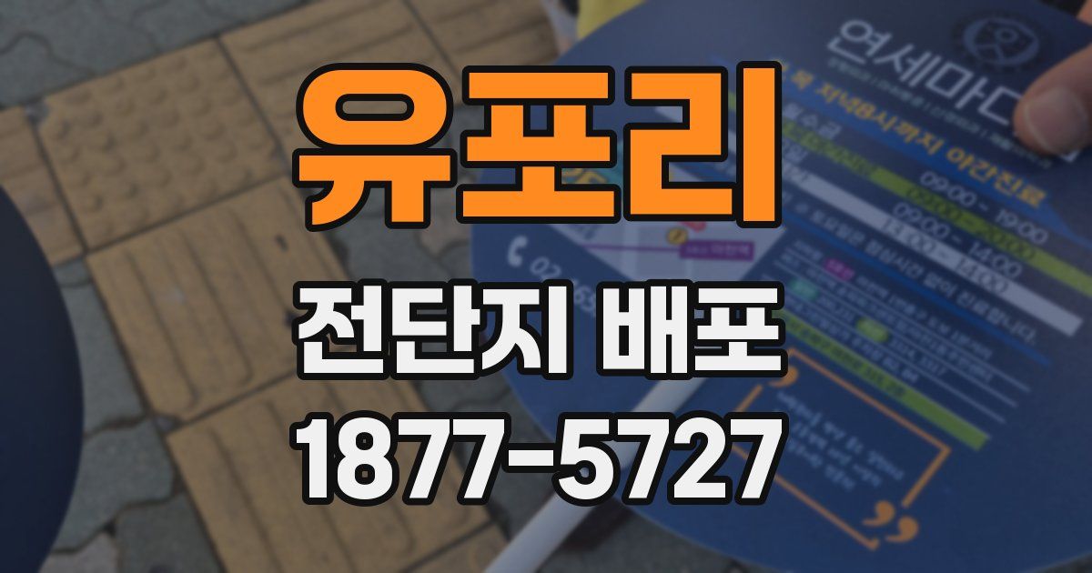 유포리 전단지 배포