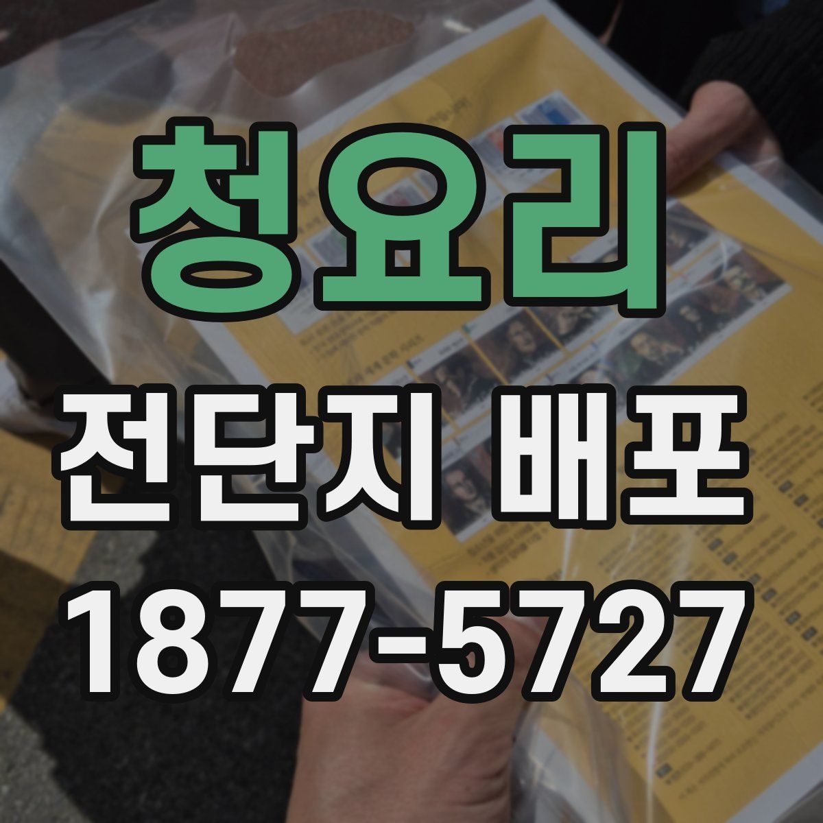 청요리 전단지 배포