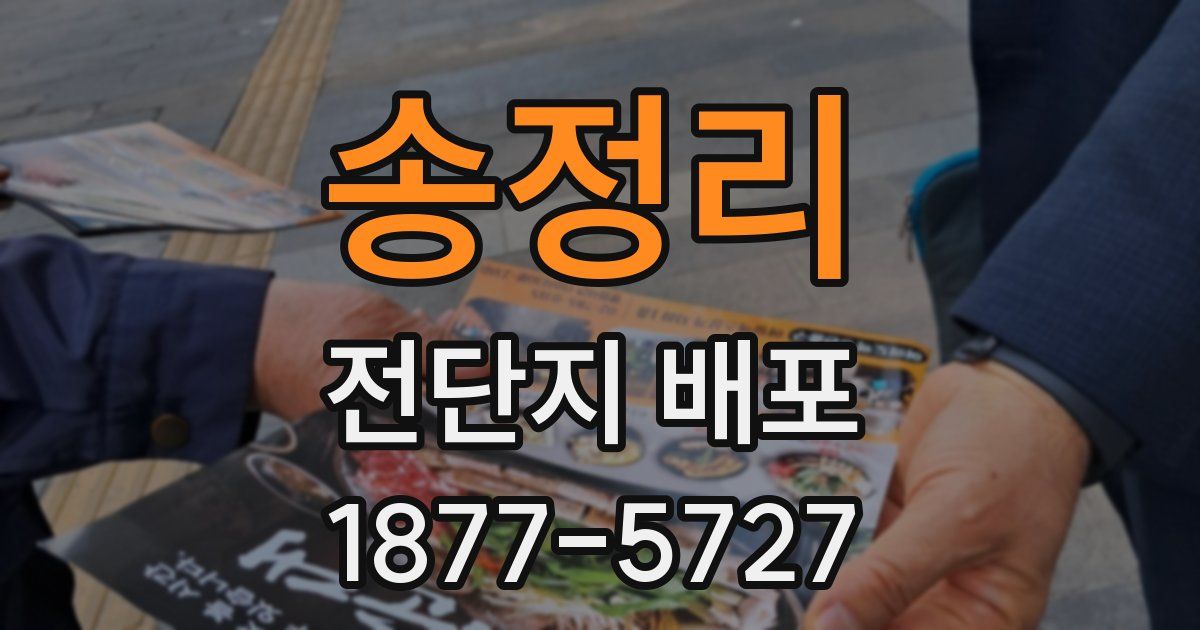 송정리 전단지 배포