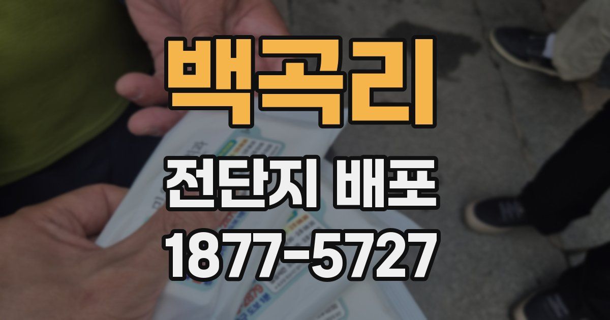 백곡리 전단지 배포