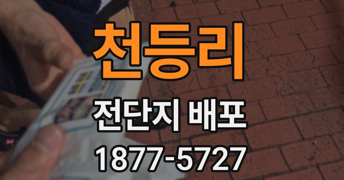 천등리 전단지 배포