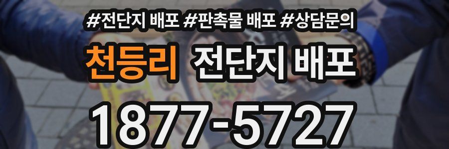 천등리 전단지 배포