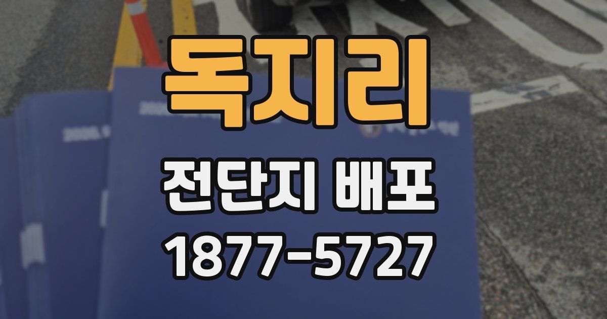 독지리 전단지 배포