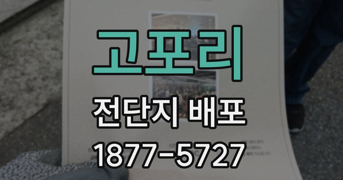 고포리 전단지 배포