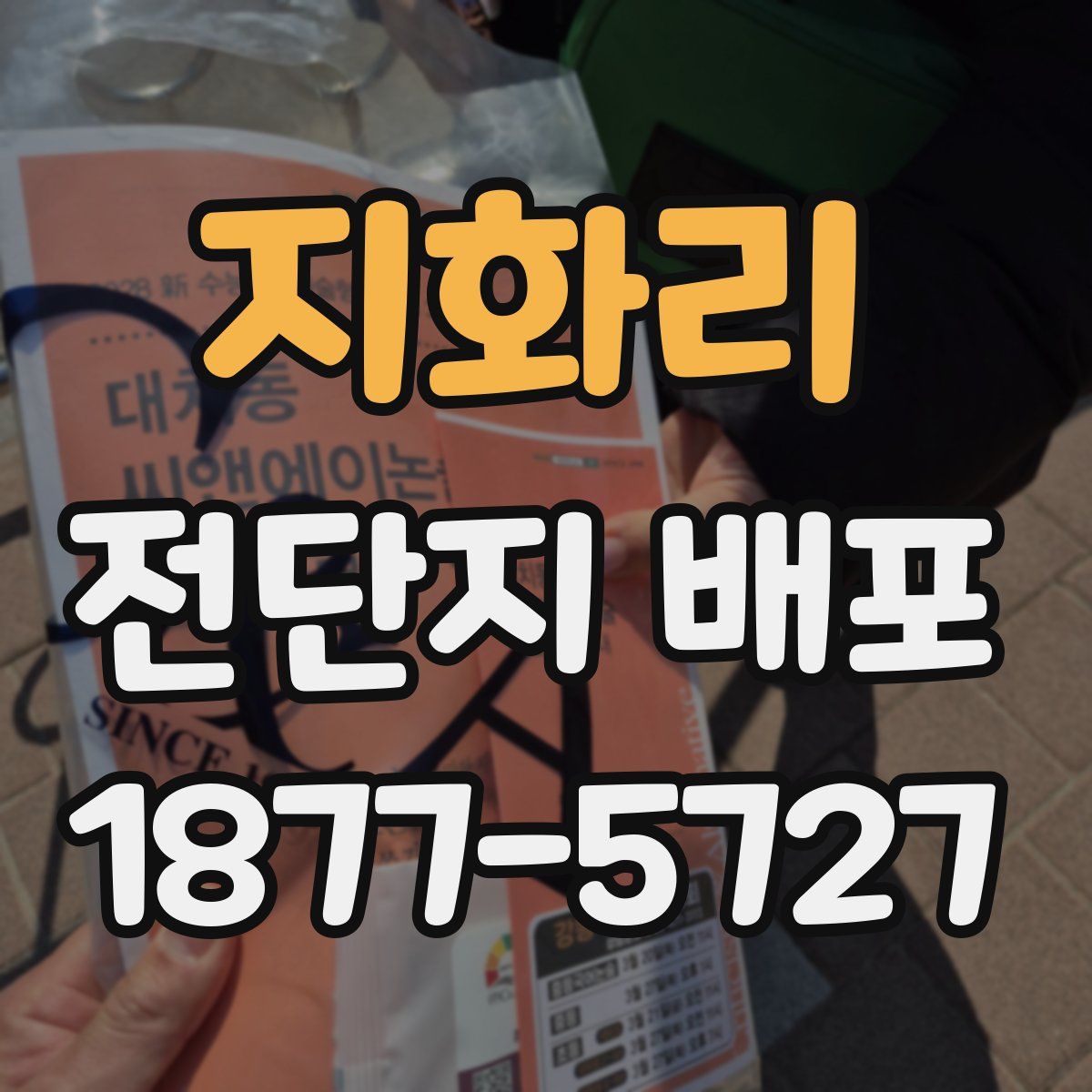 지화리 전단지 배포