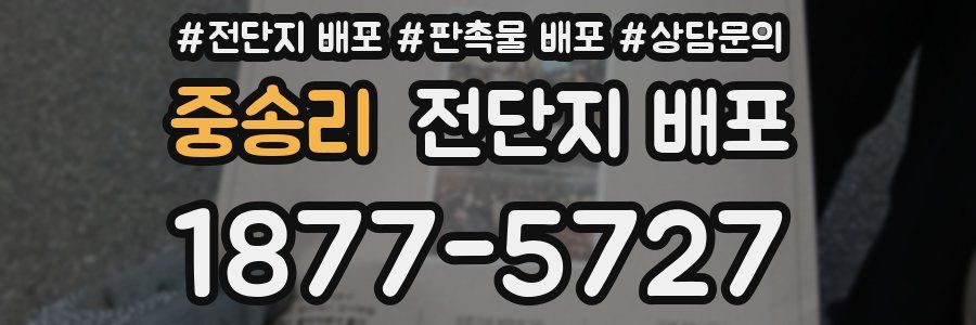 중송리 전단지 배포