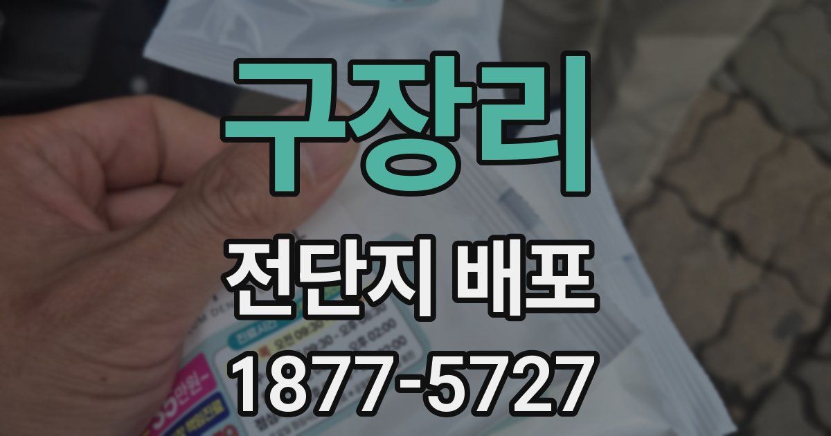 구장리 전단지 배포