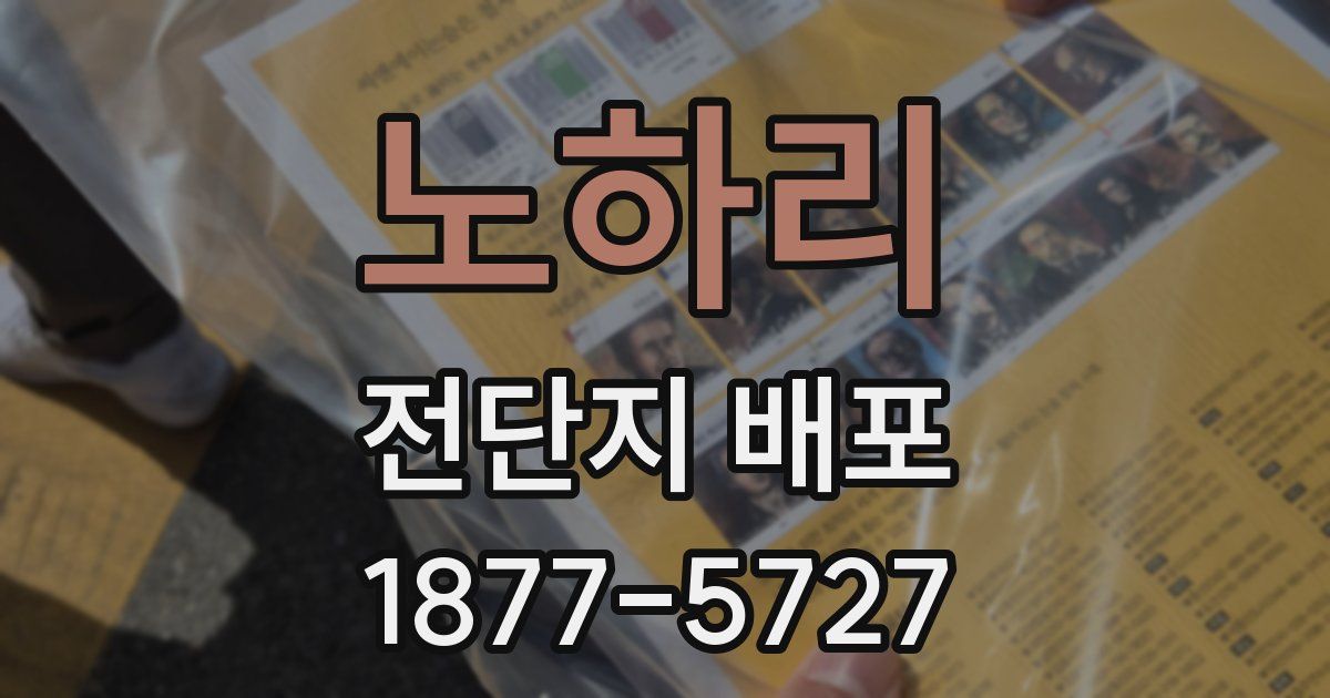 노하리 전단지 배포