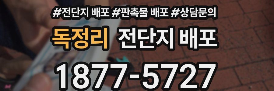 독정리 전단지 배포