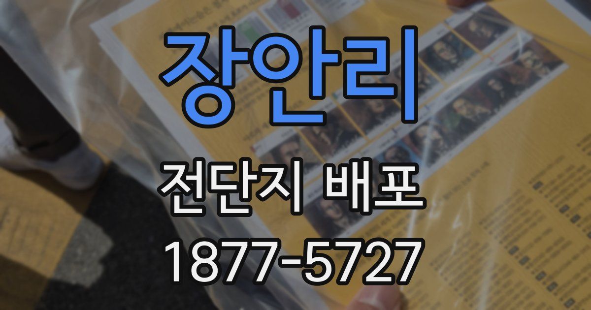 장안리 전단지 배포