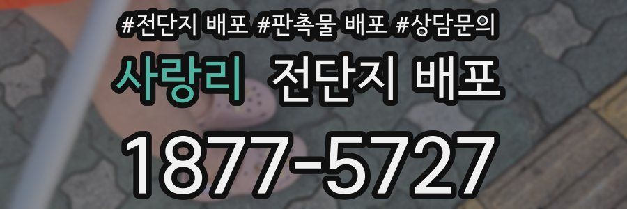 사랑리 전단지 배포