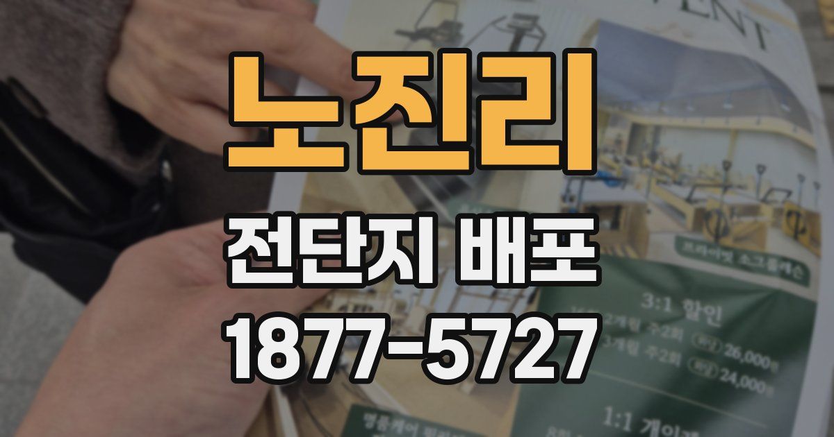 노진리 전단지 배포