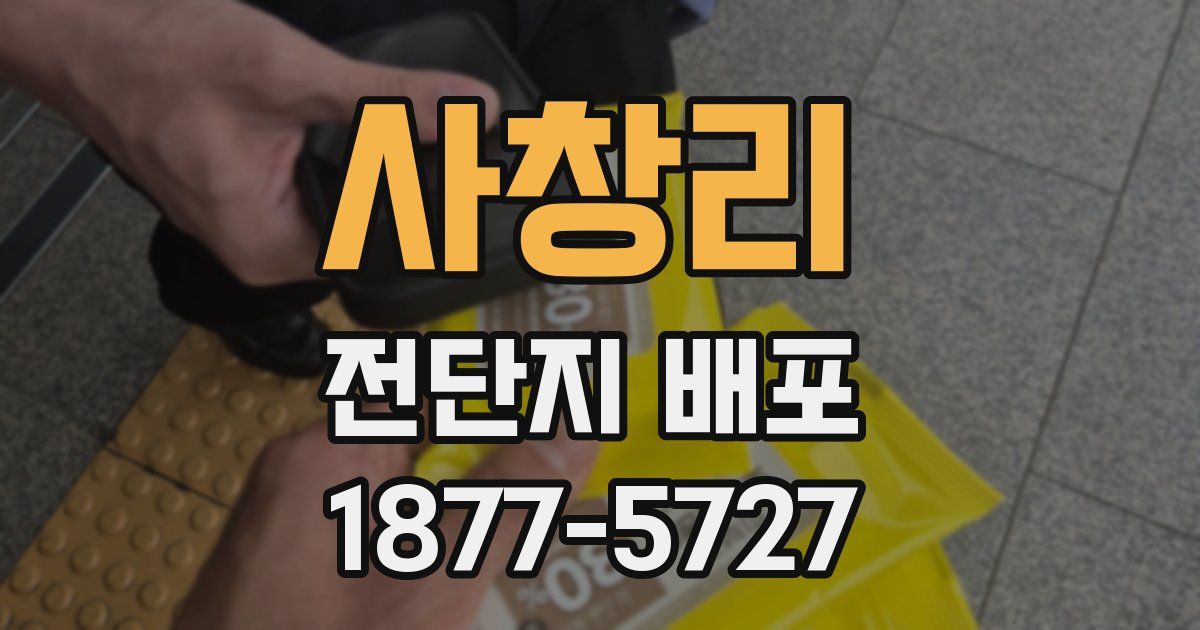 사창리 전단지 배포