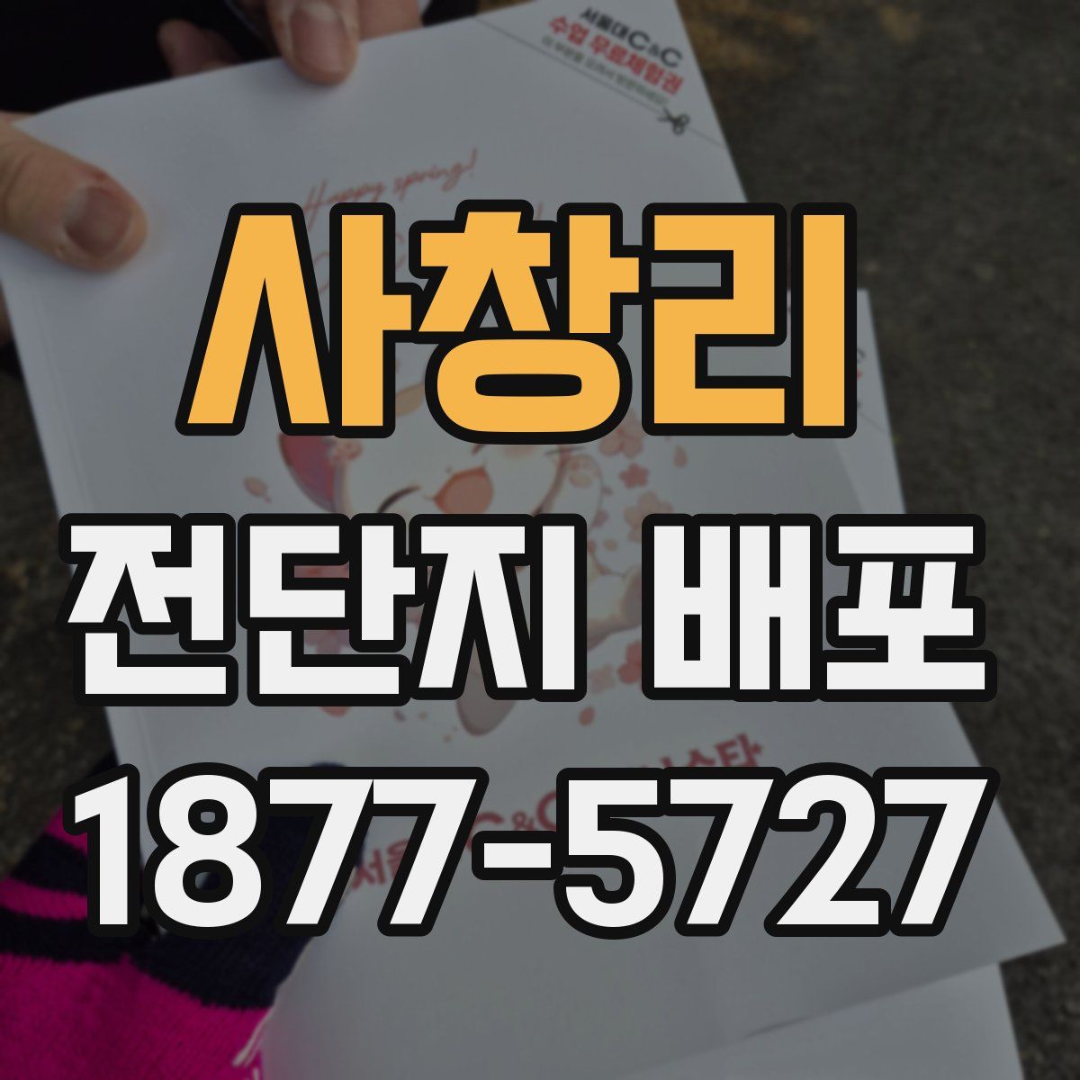 사창리 전단지 배포