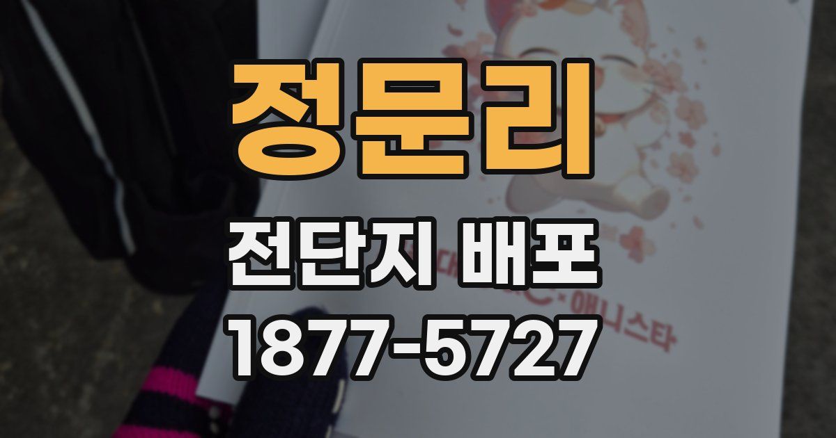 정문리 전단지 배포