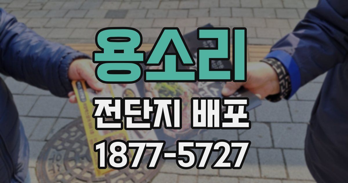 용소리 전단지 배포