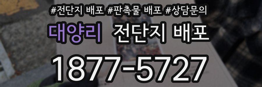 대양리 전단지 배포