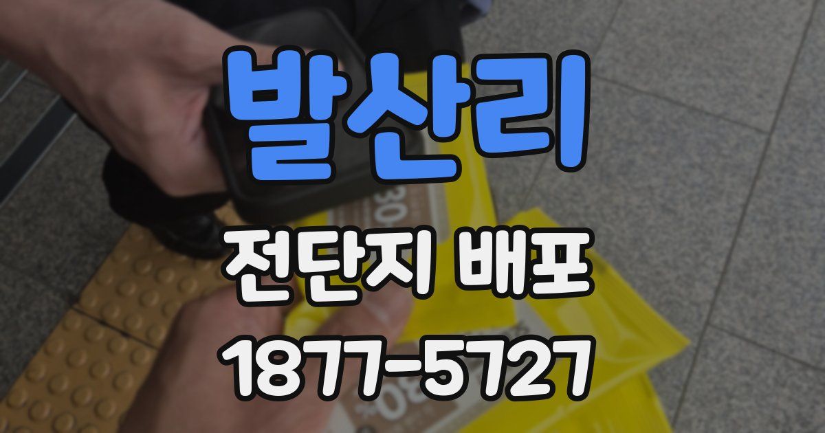 발산리 전단지 배포