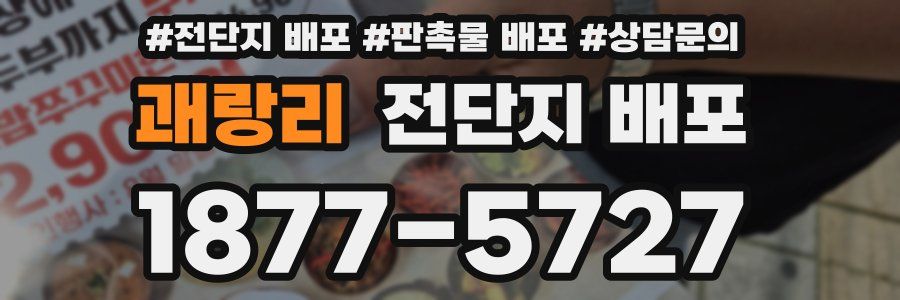 괘랑리 전단지 배포