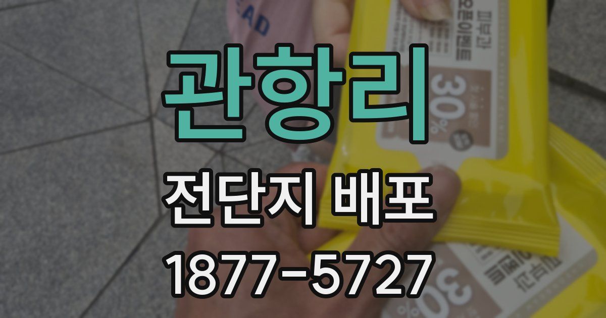관항리 전단지 배포