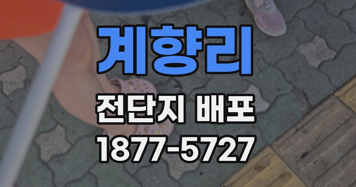 계향리 전단지 배포
