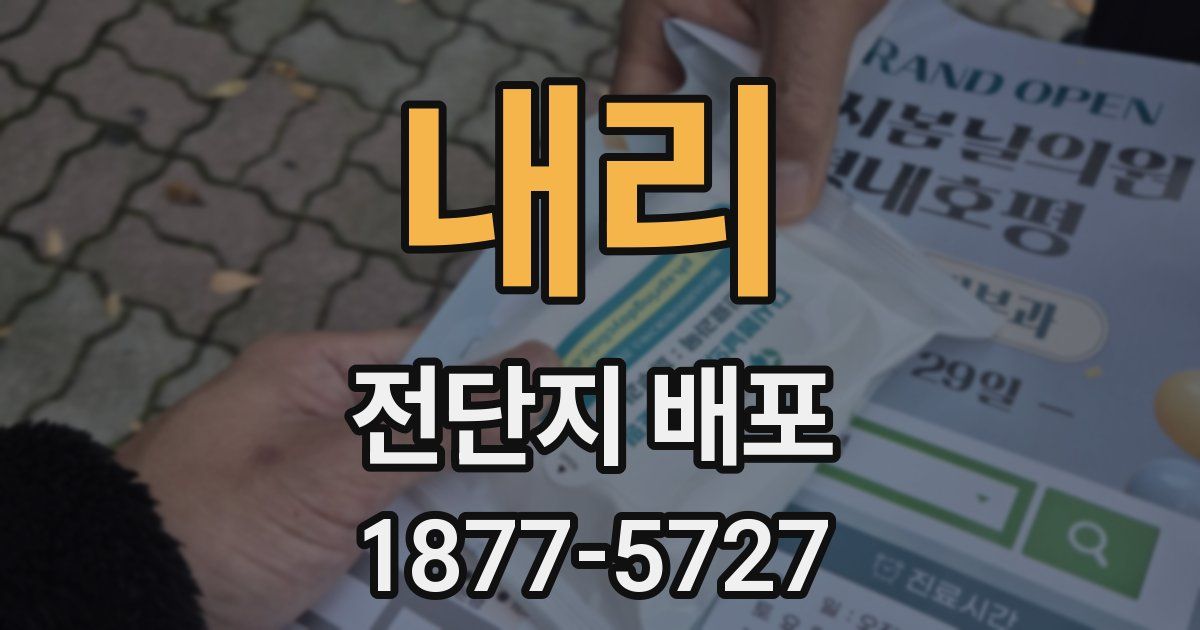 내리 전단지 배포